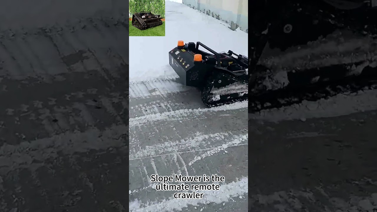 remote controlled rubber track lawn mower robot made in China #farming #machinerychannel #mower