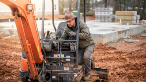 compact excavator for tight spaces