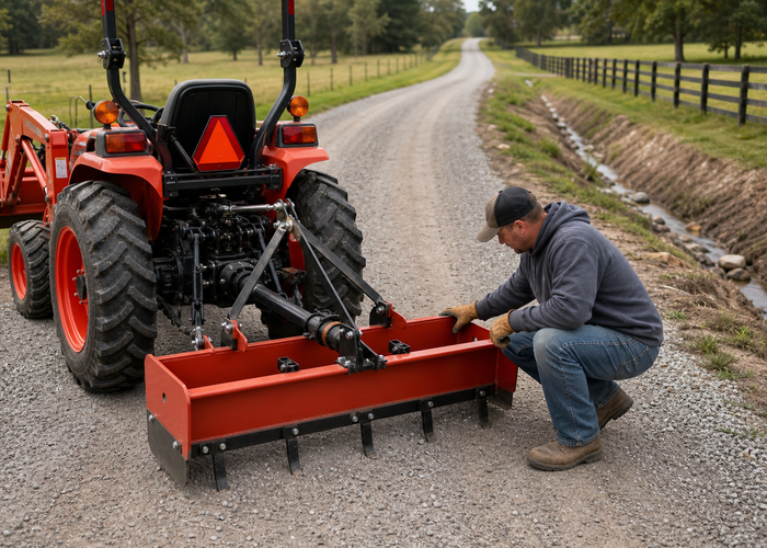 Compact Tractor Box Blade Driveway Grading: Crown, Drainage, and First Pass Planning 7 driveway grading body 1 1