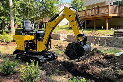 Mini excavator for a private project
