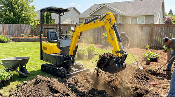 Mini excavator for private and small projects