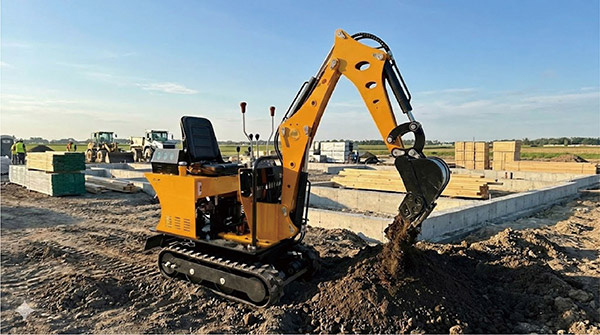 Excavator used for a municipal construction project