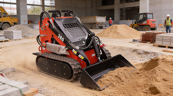 Skid steer loader for construction work