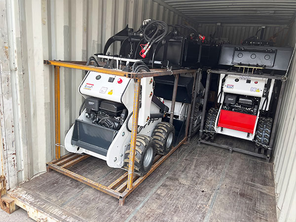 Tractor and equipment loaded on a truck