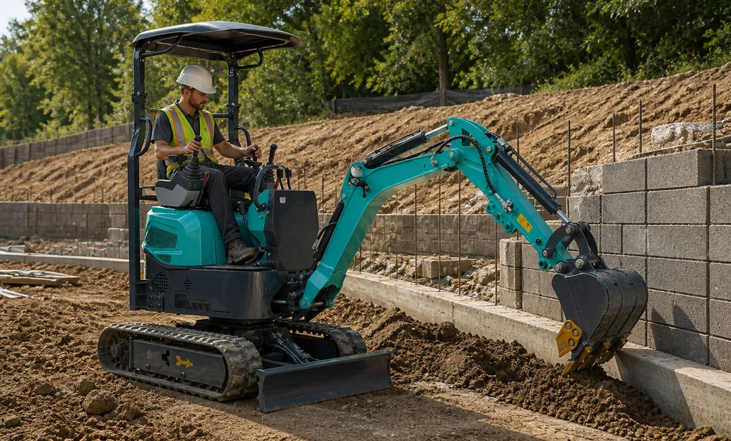 Excavation précise à côté des murs de soutènement